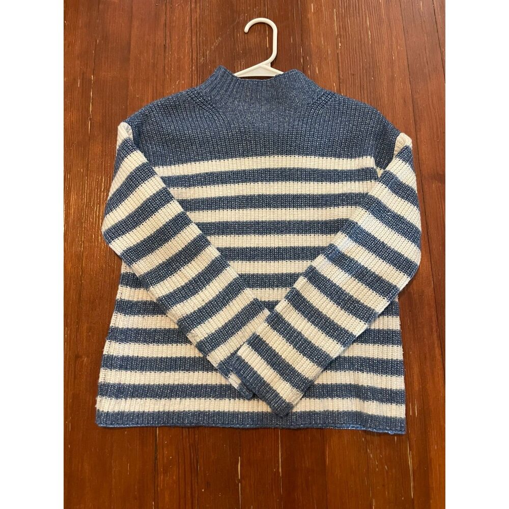 Blue and White Stiped St Johns Sweater M